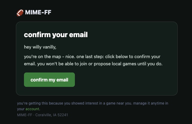 confirm your email