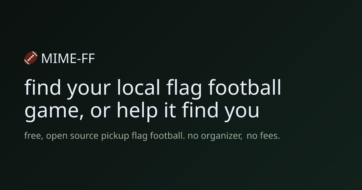 open source flag-football game finder logo